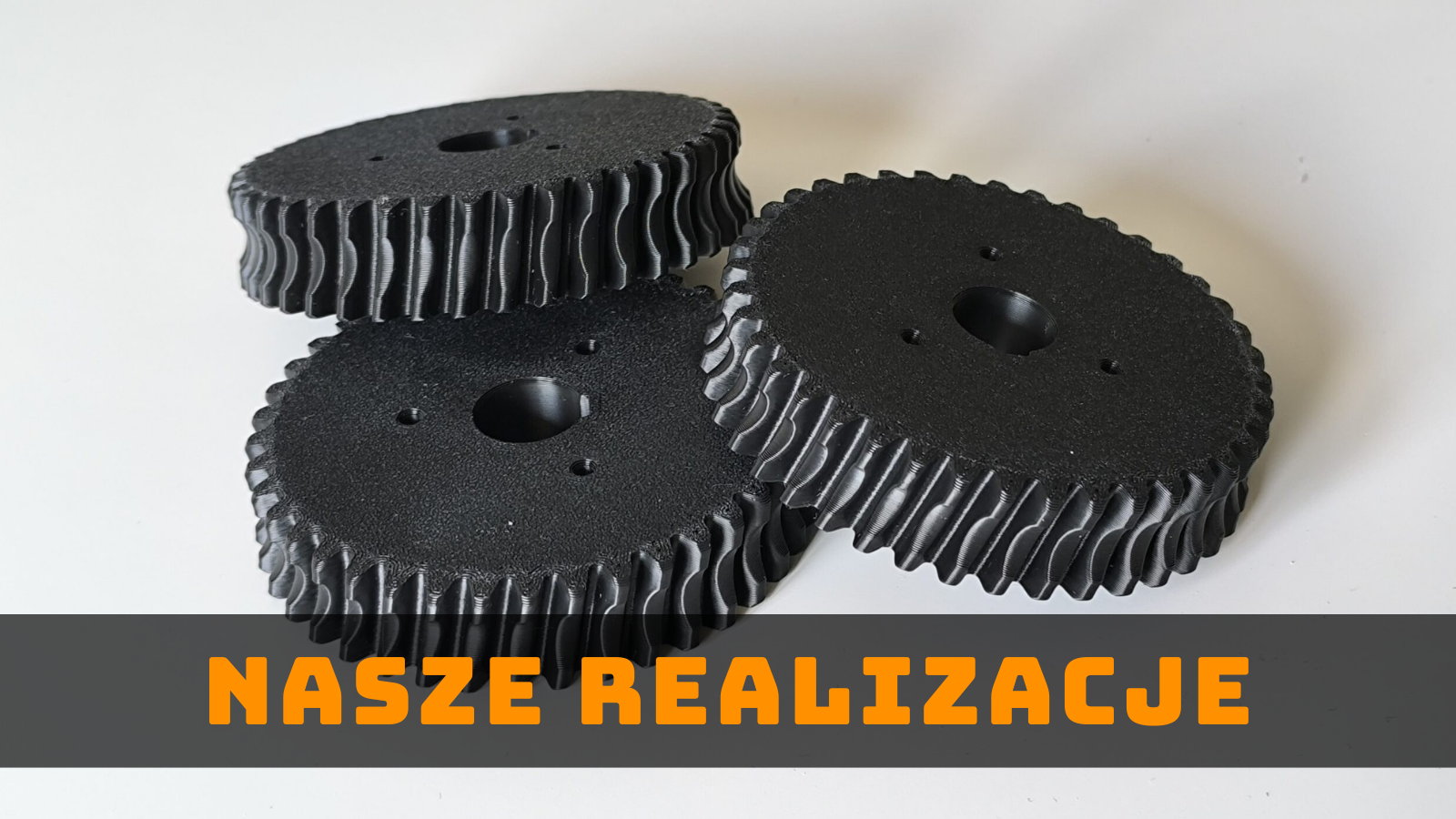 zdjęcia przedstawiające nasze realizacje druku 3D – części i prototypy wykonane na zamówienie
