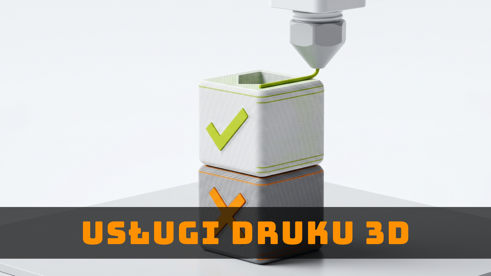 usługi druku 3D – grafika symbolizująca proces drukowania modelu na drukarce 3D