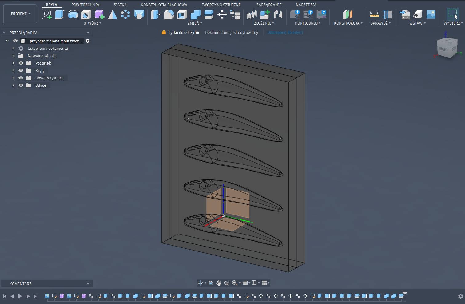 Model formy w programie 3D
