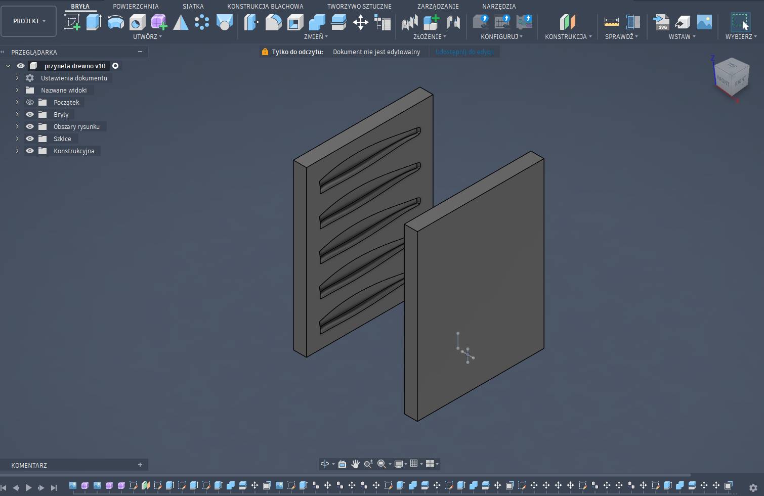 Prosta forma widok CAD