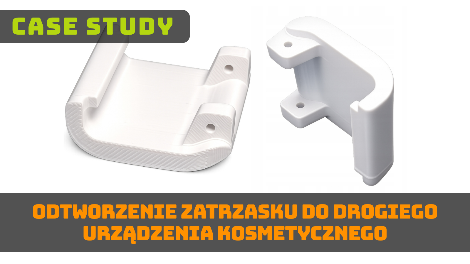 Wydrukowany w technologii 3D zastępczy zatrzask mocujący do głowicy urządzenia kosmetycznego Cryo Angle 360.