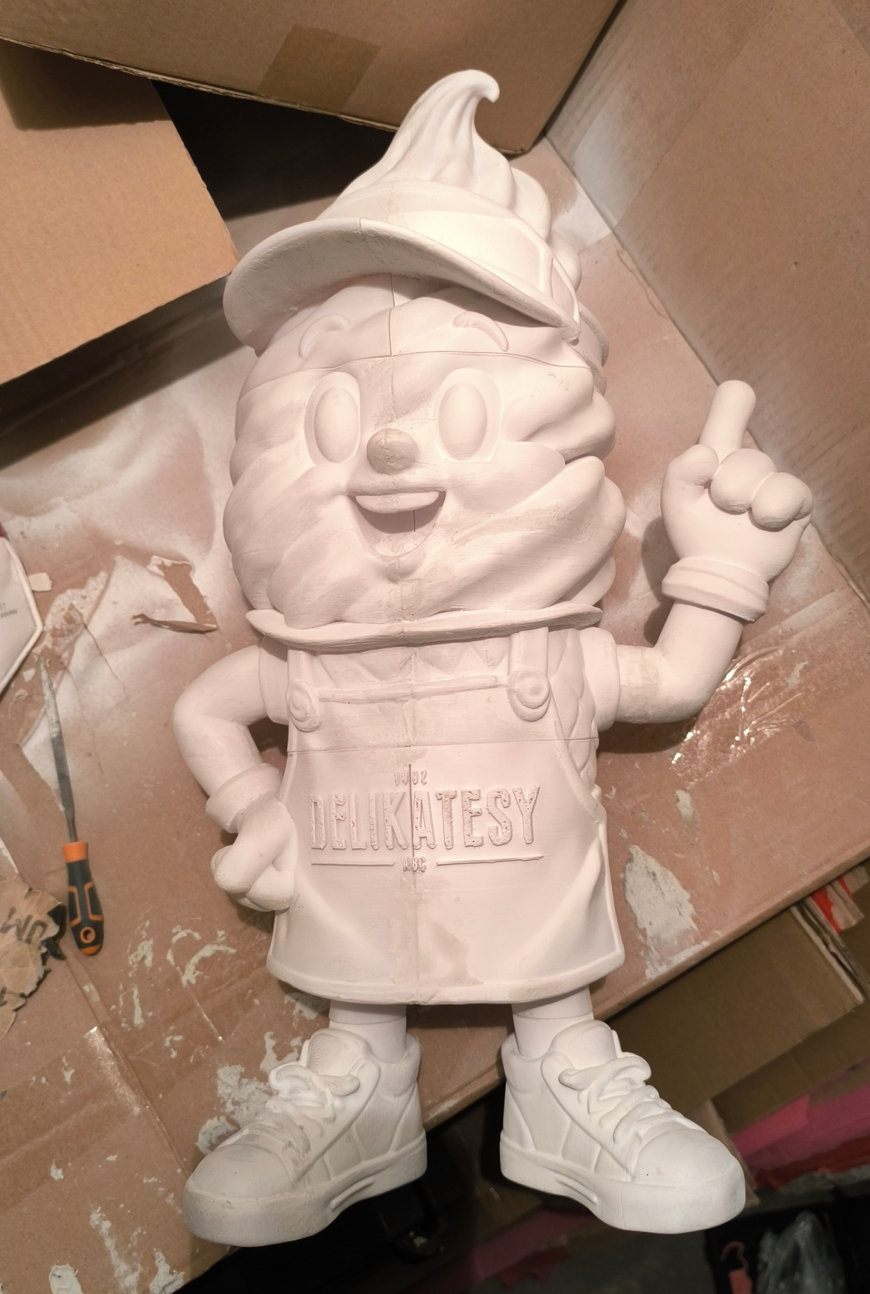 Wydruk figurki w częściach do sklejenia
